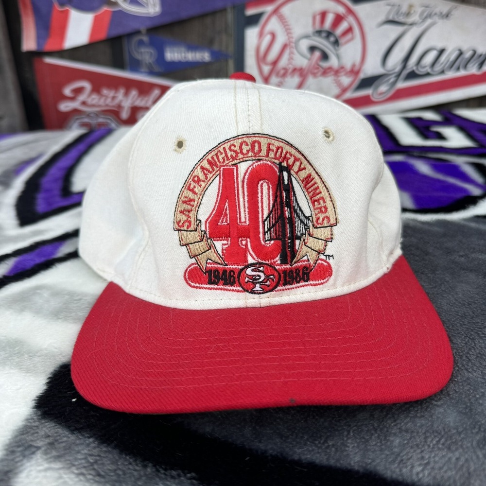 Vtg San‎ Francisco 49ers Sports Specialties 40th Anniversary 1946-1986 Snapback